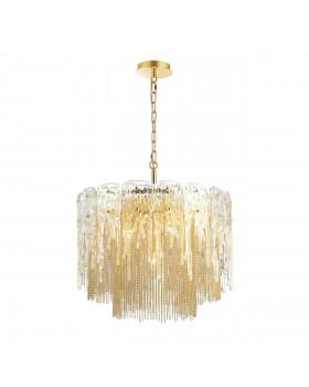 4634/6 CLASSIC ODL20 443 золото/стекло/металл.цепочки Люстра E14 6*40W 220V BRITA-foto6