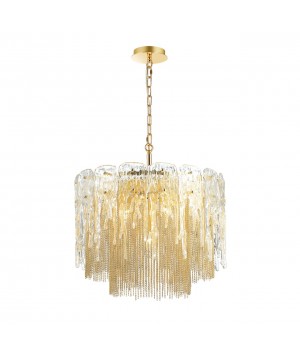 4634/6 CLASSIC ODL20 443 золото/стекло/металл.цепочки Люстра E14 6*40W 220V BRITA-foto6