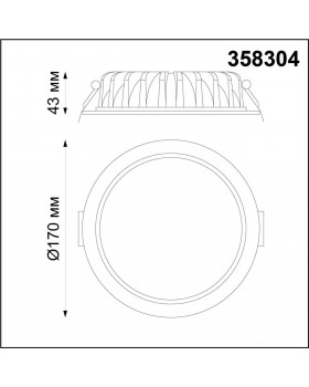 358304 SPOT NT19 264 белый Встраиваемый св-к (драйвер в комплект не входит) IP44 LED 3000K 20W DRUM-foto2