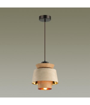 4992/1 PENDANT ODL23 287 св. коричневый/золотой/металл/кожа Подвес E27 60W KRESSA-foto3