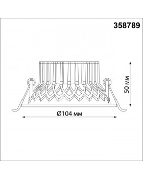 358789 SPOT NT21 244 белый Светильник встраиваемый светодиодный IP20 LED 15W 4000K 1600Лм 110-265V BIND-foto2