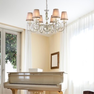 3390/6 CLASSIC ODL17 469 мат. зол/серебр. патина/декор хрусталь Люстра E14 6*40W 220V AURELIA-foto3