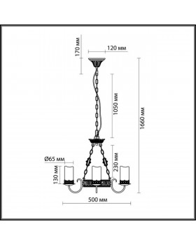 2690/3 COUNTRY ODL15 472 коричн/стекло Люстра E14 3*60W 220V MELA-foto2