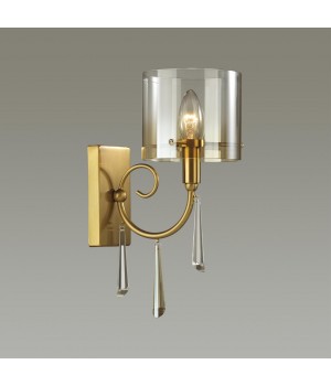 4886/1W HALL ODL_EX23 41 бронзовый/янтарн./металл/стекло Бра E14 1*40W NICOLE-foto3