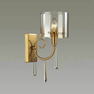 4886/1W HALL ODL_EX23 41 бронзовый/янтарн./металл/стекло Бра E14 1*40W NICOLE-foto3