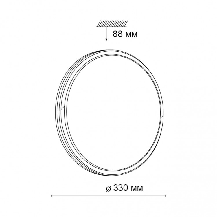 3057/CL PALE SN 012 Светильник пластик/белый/черный LED 30Вт 4000К D330 IP43  KEPA