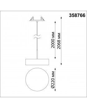 358766 SPOT NT21 240 матовое золото Светильник встраиваемый светодиодный, длина провода 2м IP20 LED 30W 4000K 2600Лм 100-265V PROMETA-foto2