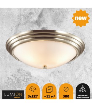 5262/3C VINTAGE LN23 225 античная латунь Настенно-потолочный светильник E27 3*60W 220V KAYLA-foto4