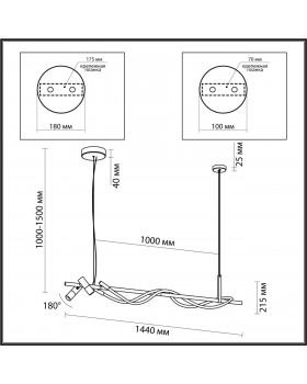 4397/30L HIGHTECH ODL23 103 черный/античная бронза/металл/канат Подвесной св-к IP20 LED 30W 1200Лм 3000K CORDA-foto2