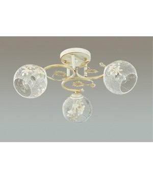 3000/3C COMFI LN16 068 белый с золотой патиной Люстра потолочная E14 3*40W 220V IVETTA-foto3