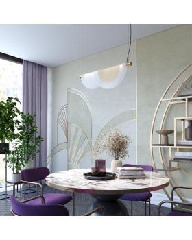 4358/20L MIDCENT ODL23 221 античная бронза/акрил белый матовый/янтарный Подвесной св-к IP20 LED 20W 1208Лм 3000K COLLE-foto4