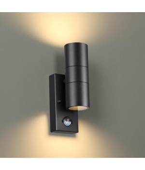 4389/2W HIGHTECH ODL23 561 черный/металл/пвх стойкий к УФ излучению Настенный светильник с датчиком движения IP44 LED GU10 7W MOTTO-foto3