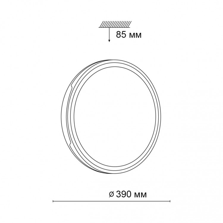 3052/DL TAN SN 031 Светильник пластик/белый/черный LED 48Вт 3000-6500К D390 IP43 пульт ДУ/ LampSmart AVELLA