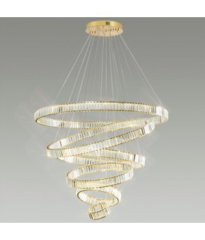 5015/260L L-VISION ODL23 427 золотой/прозрачный металл/хрусталь Люстра LED 260W 4000K 30600Лм VEKIA-foto3