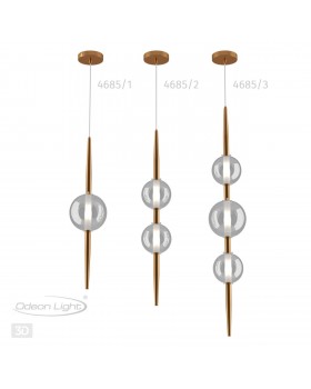 4685/3 PENDANT ODL20 294 медный/прозрачный Подвес G9 3*5W 220V LAZIA-foto6