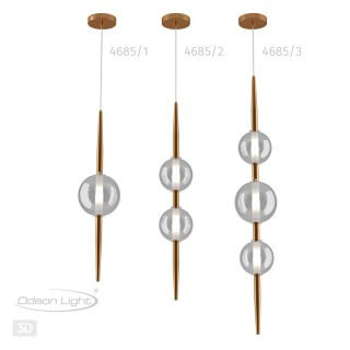 4685/3 PENDANT ODL20 294 медный/прозрачный Подвес G9 3*5W 220V LAZIA-foto6