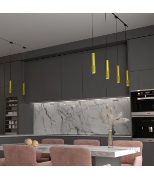 358503 PORT NT21 084 золото Светильник трековый однофазный трехжильный, провод 1м IP20 LED 4000K 12W 220V MAIS LED-foto3