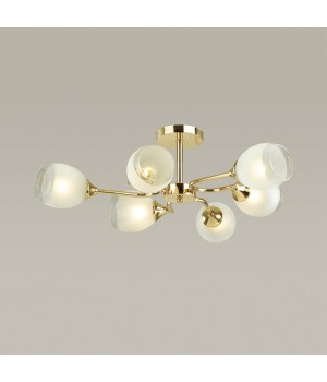 4546/6C COMFI LN21 050 золотой, белый Люстра потолочная E27 6*60W 220V JOLENE-foto3