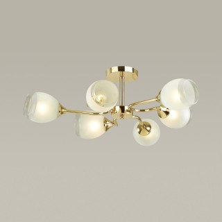 4546/6C COMFI LN21 050 золотой, белый Люстра потолочная E27 6*60W 220V JOLENE-foto3
