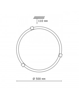 353 хром GLASSI SN 115 Светильник стекло/белое E27 3*100Вт D500 DUNA-foto2