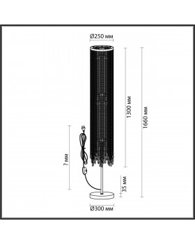 5028/3F MODERN ODL23 429 золотой/прозрачный металл/хрусталь Торшер GU10 3*50W CHOKKA-foto2