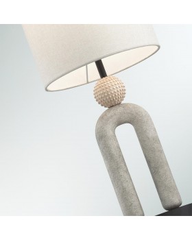 5410/1T MODERN ODL_EX23 31 черный матов./бежевый металл/полирезин/ткань Настольная лампа E27 1*60W BAGEL-foto6