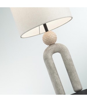 5410/1T MODERN ODL_EX23 31 черный матов./бежевый металл/полирезин/ткань Настольная лампа E27 1*60W BAGEL-foto6