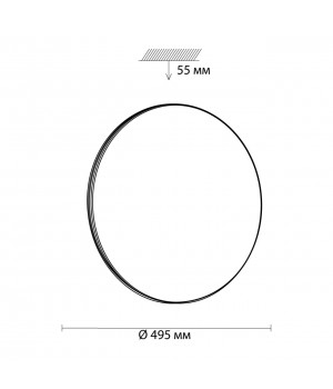 3005/EL SN 062 Светильник пластик LED 72Вт 3000-6500K D495 IP43 пульт ДУ/ LampSmart AIRITA-foto2