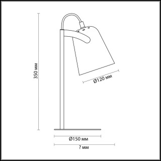 3653/1T DESK LN18 237 оранжевый/желтый Настольная лампа E14 7W 220V KENNY-foto2