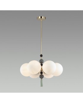 5405/6 MODERN ODL_EX23 35 золотой/серый/зеленый/белый матовый металл/керамика/ткань Люстра E14 6*40W PALLE-foto3