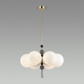 5405/6 MODERN ODL_EX23 35 золотой/серый/зеленый/белый матовый металл/керамика/ткань Люстра E14 6*40W PALLE-foto3