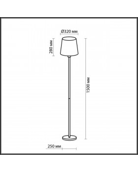 2266/1F MODERN ODL12 360 никель/абажур рогожка Торшер E27 60W 220V GLEN-foto2