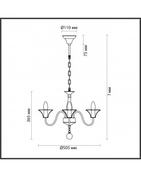 5295/5 LOFTI LN23 161 серый Люстра E14 5*60W 220V LAKE-foto2