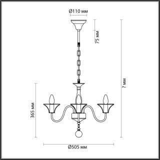 5295/5 LOFTI LN23 161 серый Люстра E14 5*60W 220V LAKE-foto2