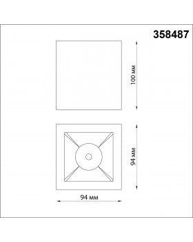 358487 OVER NT20 196 черный/золото Светильник накладной IP20 LED 4000K 10W 220V RECTE-foto2