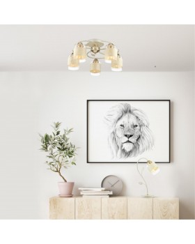 3029/5C COMFI LN16 063 золото, белый с золотой патиной Люстра потолочная E27 5*60W 220V FILLA-foto4