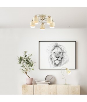 3029/5C COMFI LN16 063 золото, белый с золотой патиной Люстра потолочная E27 5*60W 220V FILLA-foto4