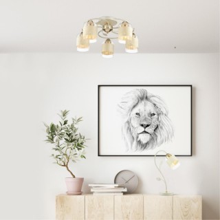 3029/5C COMFI LN16 063 золото, белый с золотой патиной Люстра потолочная E27 5*60W 220V FILLA-foto4