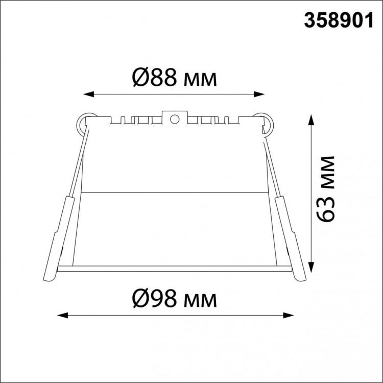 358901 SPOT NT22 227 белый Светильник встраиваемый светодиодный IP20 LED 4000К 12W 220V TRAN