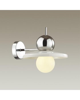 5014/1WA MODERN ODL23 295 хром/белый/белый матовый металл/стекло Бра G9 LED 5W HATTY-foto3