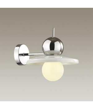 5014/1WA MODERN ODL23 295 хром/белый/белый матовый металл/стекло Бра G9 LED 5W HATTY-foto3