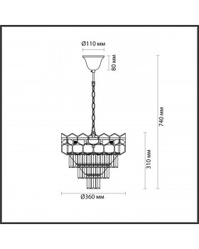 5231/6 CLASSI LN22 золотой, коричневый Люстра E14 6*40W 220V KAZ-foto2