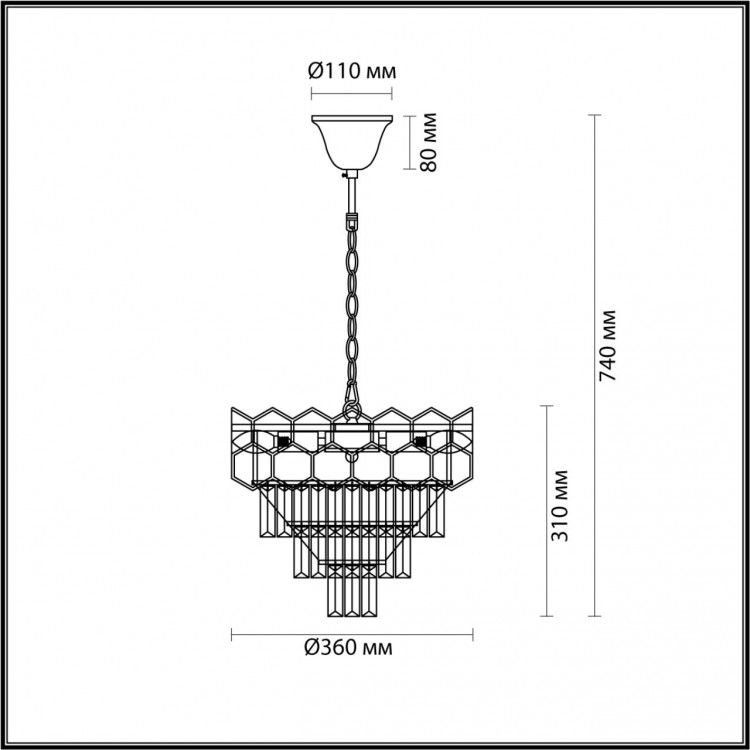 5231/6 CLASSI LN22 золотой, коричневый Люстра E14 6*40W 220V KAZ