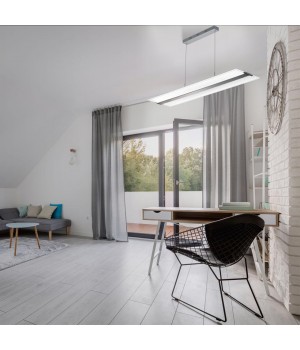 358445 OVER NT20 135 серебро Подвесной диммируемый светильник IP20 LED 3000~6000К ITER-foto4