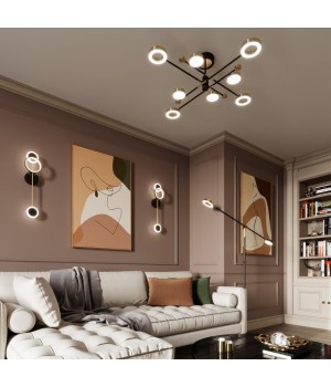 4321/20FL MIDCENT ODL23 169 черный/металл Напольный светильник с диммером на корпусе IP20 LED 20W 791Лм 3000K DENZEL-foto4