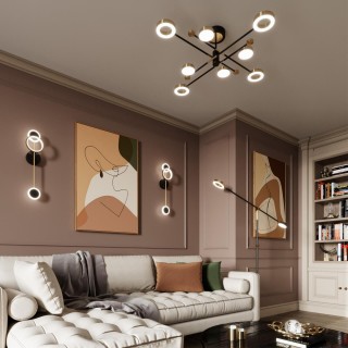 4321/20FL MIDCENT ODL23 169 черный/металл Напольный светильник с диммером на корпусе IP20 LED 20W 791Лм 3000K DENZEL-foto4