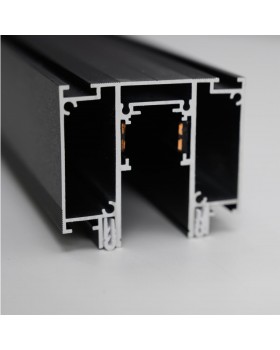 135129 NT21 042 черный Шинопровод для монтажа в натяжной потолок 2м 48V FLUM-foto5