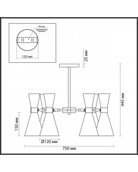 3662/6C MODERNI LN18 102 античная бронза/матовый черный Люстра потолочная E14 6*60W 220V QUINN-foto2