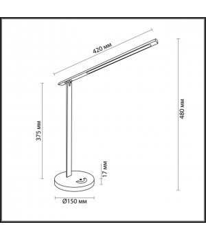 3760/7TL DESK LN19 239 черный Настольная лампа LED 7W 3000-6000К 735Лм 220V AKITO-foto2