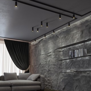 370863 PORT NT22 068 черный/золото Светильник трековый однофазный двухжильный IP20 GU10 9W 220V SLIM-foto3